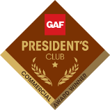 President's club Commercial award winner GAF